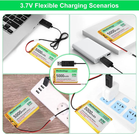 5,000mAh Pro Pack High-capacity 3.7V LiPo with USB charging — built for drones, RC models, and IoT deployments 1 Pack wireless device