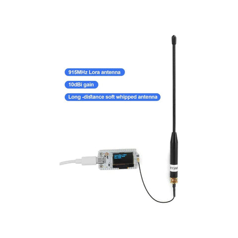 868–915MHz 10dBi Omni Whip Antenna – SMA WiFi Antenna for Meshtastic LoRa 39CM-1 Pack wireless device