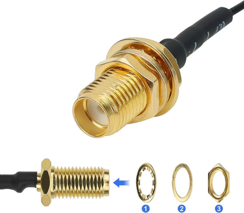 Meshnology 915MHz LoRa Antenna & SMA to U.FL Cable-High Performance, Durable, Long Range for Meshtastic & IoT Applications 39CM-1 Pack wireless device