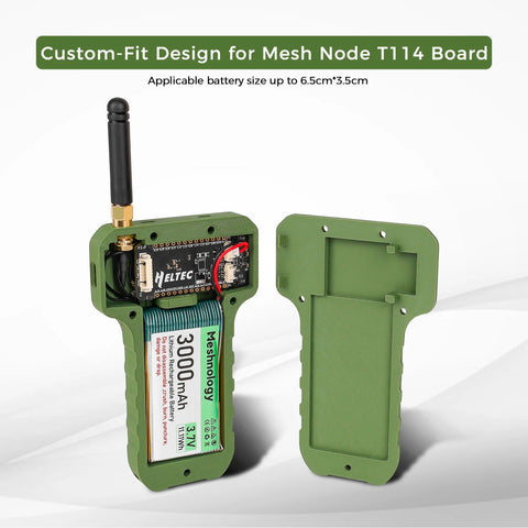 Meshnology N36 Meshtastic Bluetooth Mesh Network Off-Grid Texting Device Mesh Node T114 Green wireless device