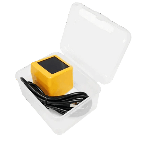 NMMiner NM-TV-154 ESP32 BTC Solo Miner & Desktop Clock - WiFi, OLED Display, USB Powered Yellow wireless device
