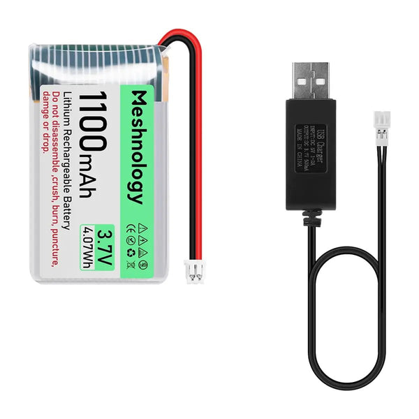 1,100mAh Slim Cell Compact 3.7V 1S LiPo with built-in protection board — ideal for wearables and small electronics 1 PCS wireless device
