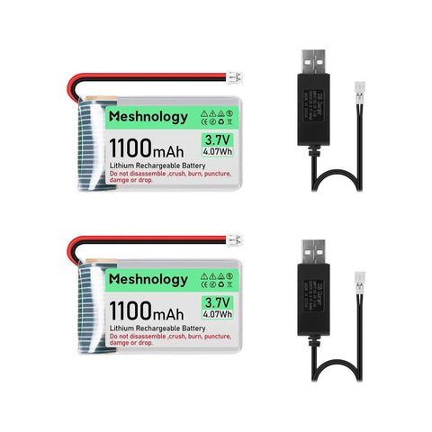 1,100mAh Slim Cell Compact 3.7V 1S LiPo with built-in protection board — ideal for wearables and small electronics 2 PCS wireless device
