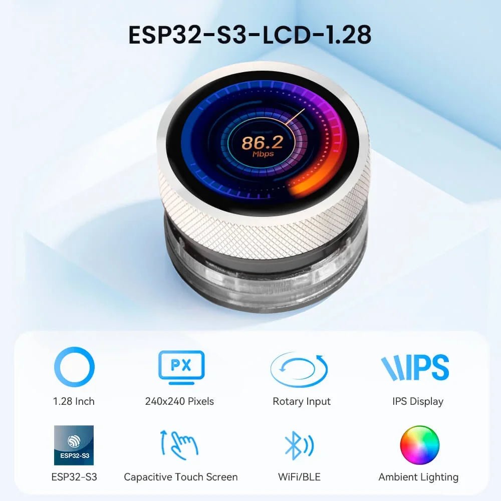 1.28/ 2.1 inch ESP32 Rotary Display Round Knob with Touch Screen compatible with Arduino 2.1" 480×480 wireless device