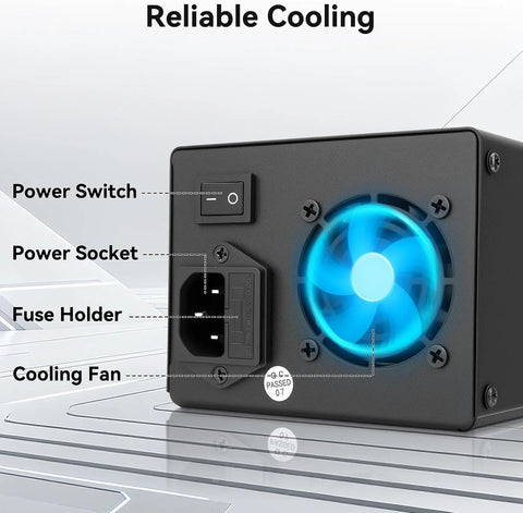 18W USB Fast Charging Variable Adjustable Lab Bench DC 30V 5A Power Supply with 4-digit LED Display wireless device