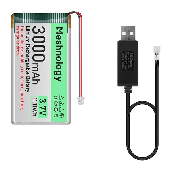 3 000mAh 3.7V LiPo Battery with Balanced Capacity for Makers and Portable IoT Devices, Projects 1 Pack For N32/N33/N35/N39 wireless device
