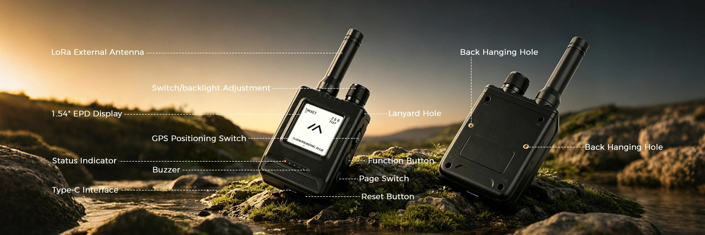 ThinkNode M1 Lora Meshtastic Transceiver with GPS & 1.54 inch EPD Display 4