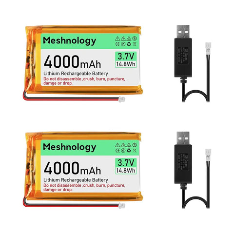 4,000mAh Dev Power USB-rechargeable 3.7V LiPo — plug-and-play for Arduino, ESP32, and lightweight drones 2 Pack wireless device