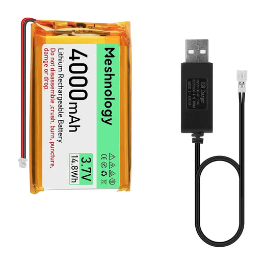 4,000mAh Dev Power USB-rechargeable 3.7V LiPo — plug-and-play for Arduino, ESP32, and lightweight drones