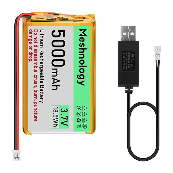 5,000mAh Pro Pack High-capacity 3.7V LiPo with USB charging — built for drones, RC models, and IoT deployments 1 Pack wireless device