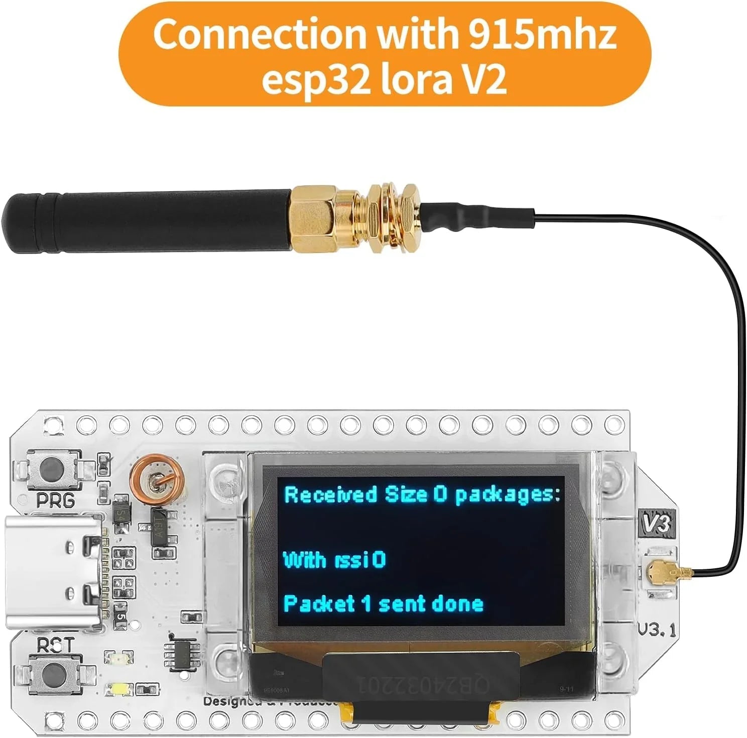 6PCS 915/868MHz 2dBi LoRa Antennas with U.FL to SMA for ESP32 IoT (15cm) 915MHz wireless device