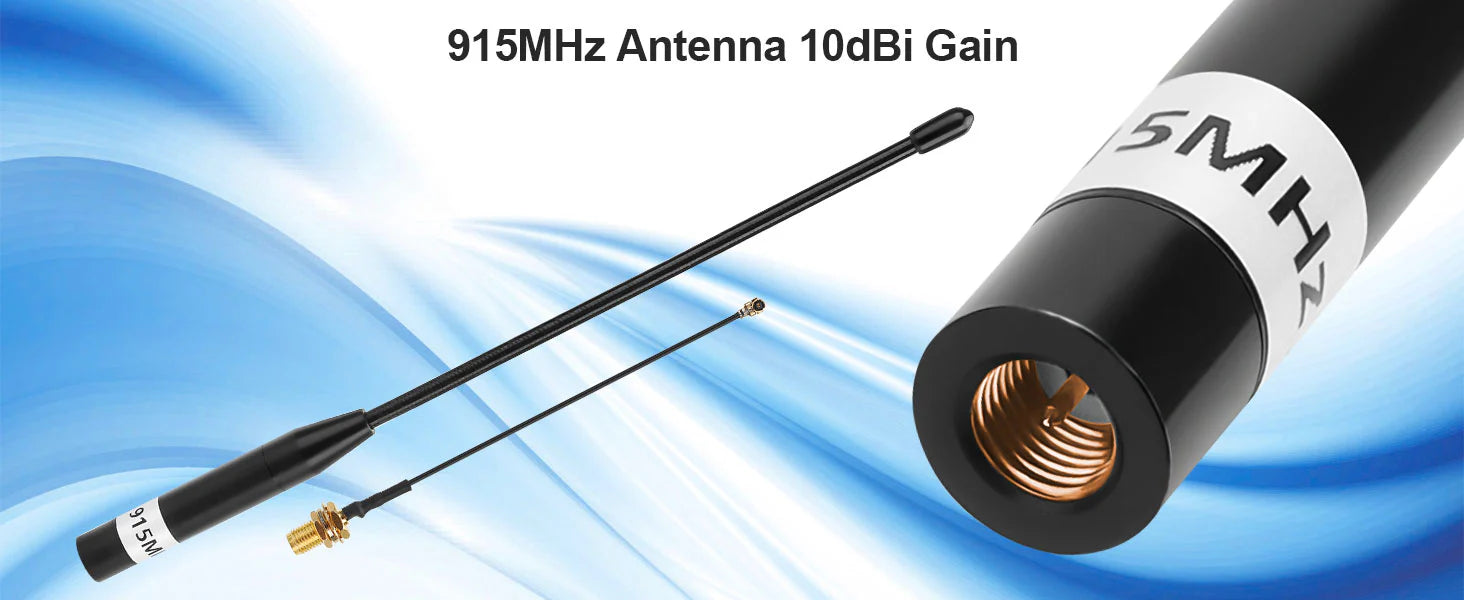868–915MHz 10dBi Omni Whip Antenna – SMA WiFi Antenna for Meshtastic LoRa 1