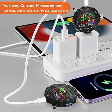 USB-C Power Meter 3.6-32V, 0-5A with Load Testing & Protection - Meshnology