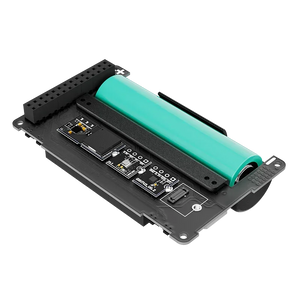 WiFi LoRa 32 V4 expansion kit with circuit board and green cylindrical battery for IoT projects