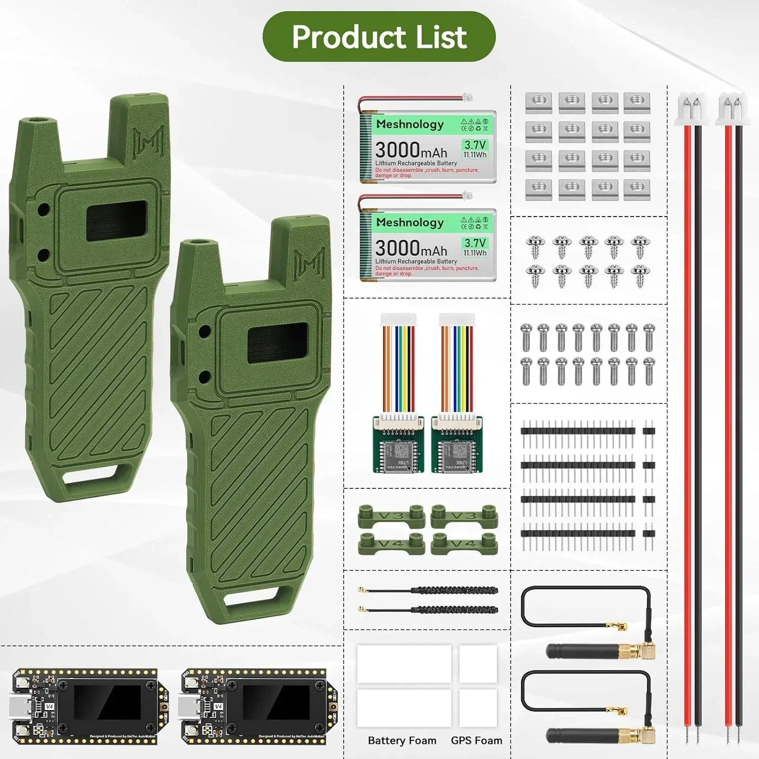 Meshnology N39 -WiFi LoRa 32 Heltec V4 Kit, Complete Meshtastic Device