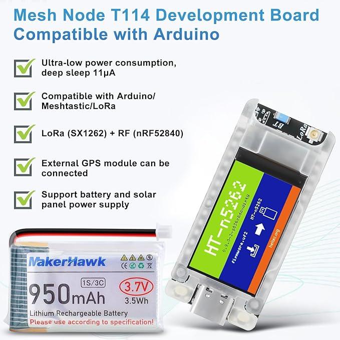 Heltec Mesh Node T114, LoRa & Arduino & Meshtastic - Meshnology