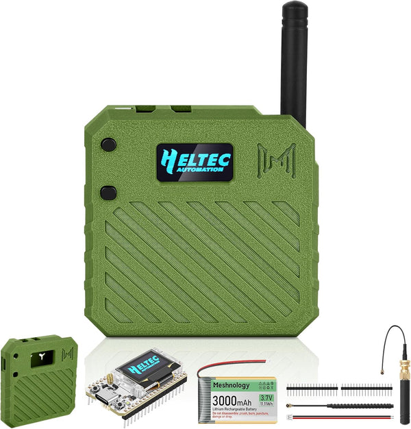 N33 - ESP32 LoRa V3 Kit with 915MHz Antenna, 3000mAh Battery & Case - WiFi Bluetooth for Arduino IoT Meshtastic