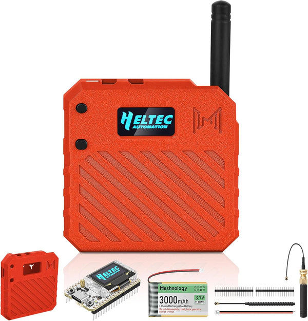 N33 - ESP32 LoRa V3 Kit with 915MHz Antenna, 3000mAh Battery & Case - WiFi Bluetooth for Arduino IoT Meshtastic
