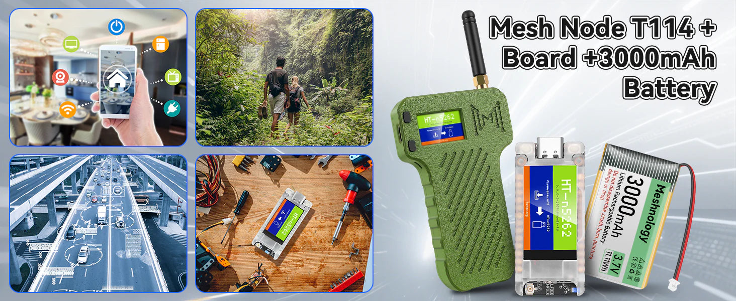 Meshnology N36 Meshtastic Bluetooth Mesh Network Off-Grid Texting Device Mesh Node T114 1