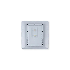 Back view of SenseCAP P1 solar LoRa node with mounting plate, designed for Meshtastic mesh networks.