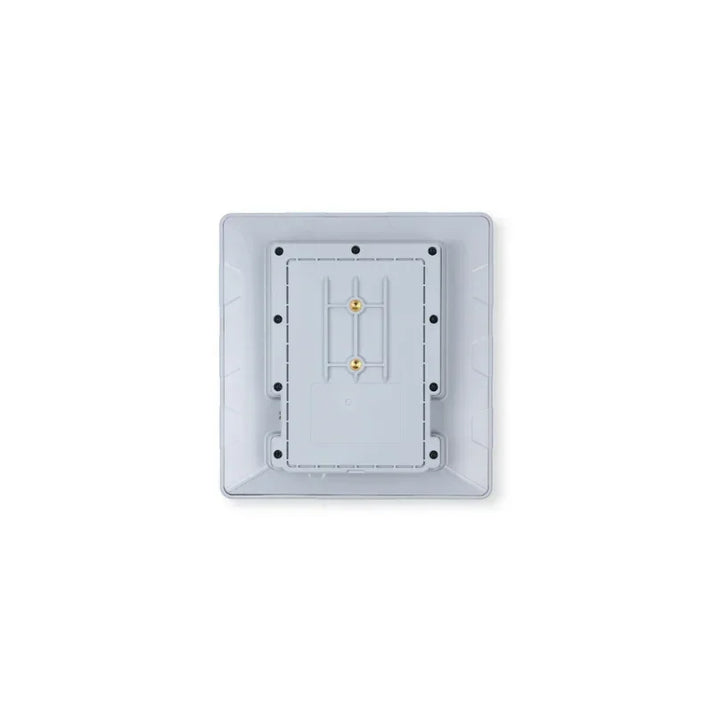 Back view of SenseCAP P1 solar LoRa node with mounting plate, designed for Meshtastic mesh networks.