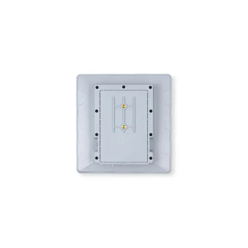 Back view of SenseCAP P1 solar LoRa node with mounting plate, designed for Meshtastic mesh networks.
