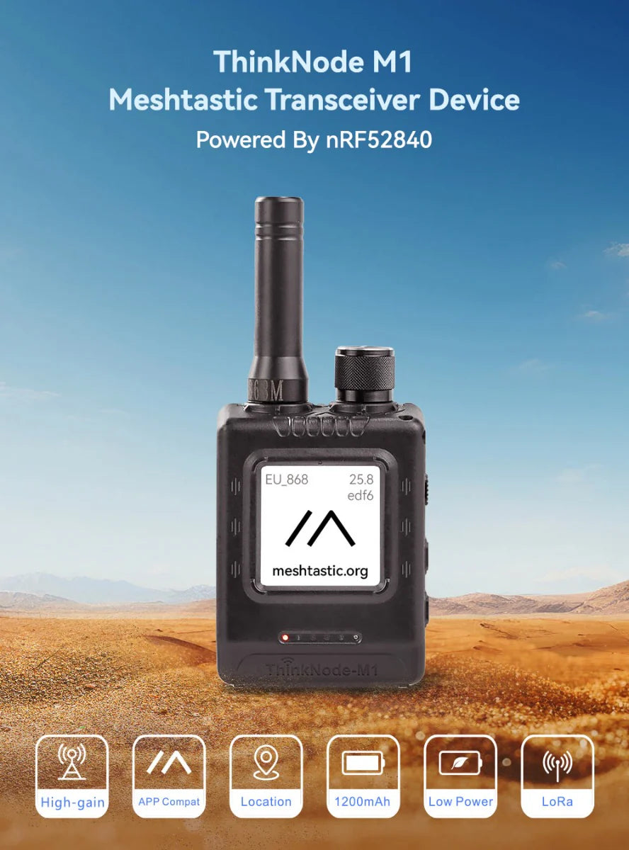 ThinkNode M1 Lora Meshtastic Transceiver with GPS & 1.54 inch EPD Display 1