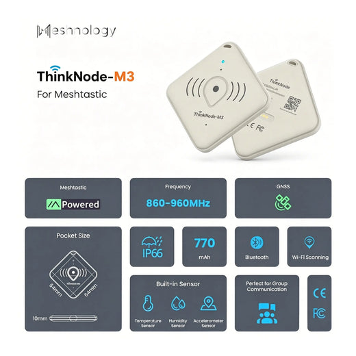ThinkNode M3 LoRa GPS Tracker – Meshtastic Indoor & Outdoor GPS Tracking & Positioning Device