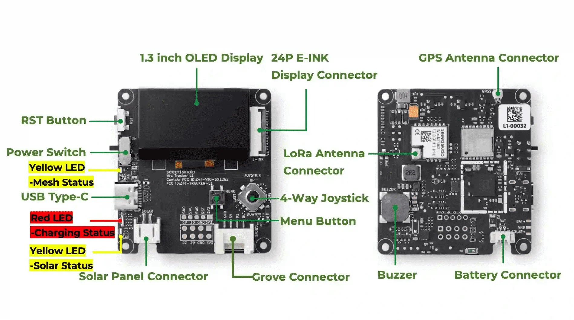 Meshnology—N37 Meshtastic Meshnology Wio Tracker L1 GPS LoRa Device with Antenna, Case, 3000mAh Battery 1
