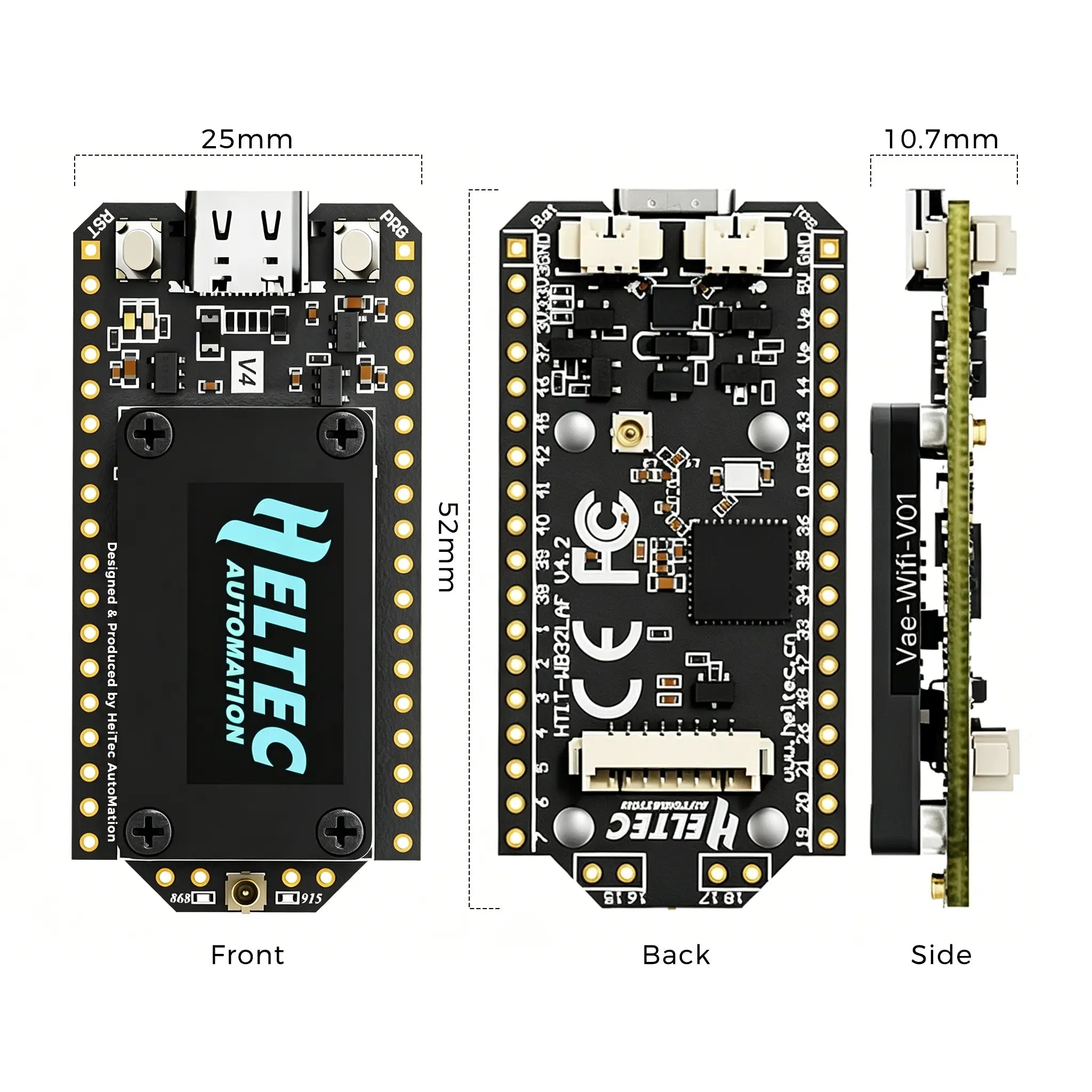 Heltec WiFi LoRa 32 V4 ESP32-S3 SX1262 Meshtastic Compatible IoT Development Board With Screen + Antenna wireless device