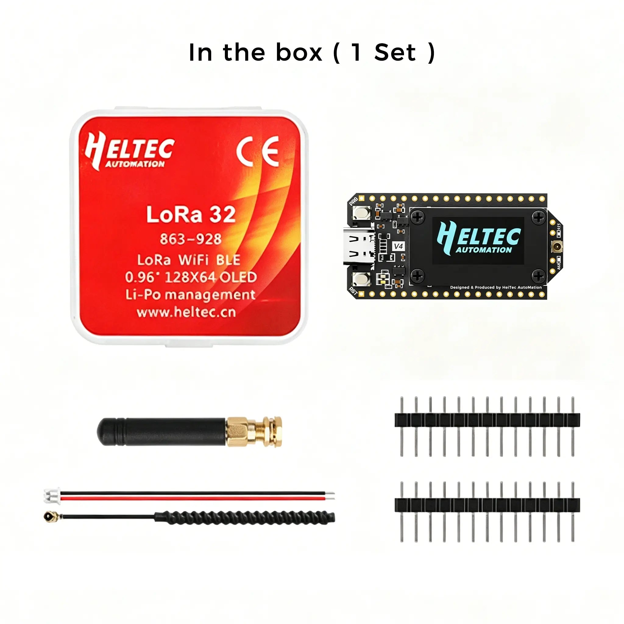 Heltec WiFi LoRa 32 V4 ESP32-S3 SX1262 Meshtastic Compatible IoT Development Board With Screen + Antenna wireless device