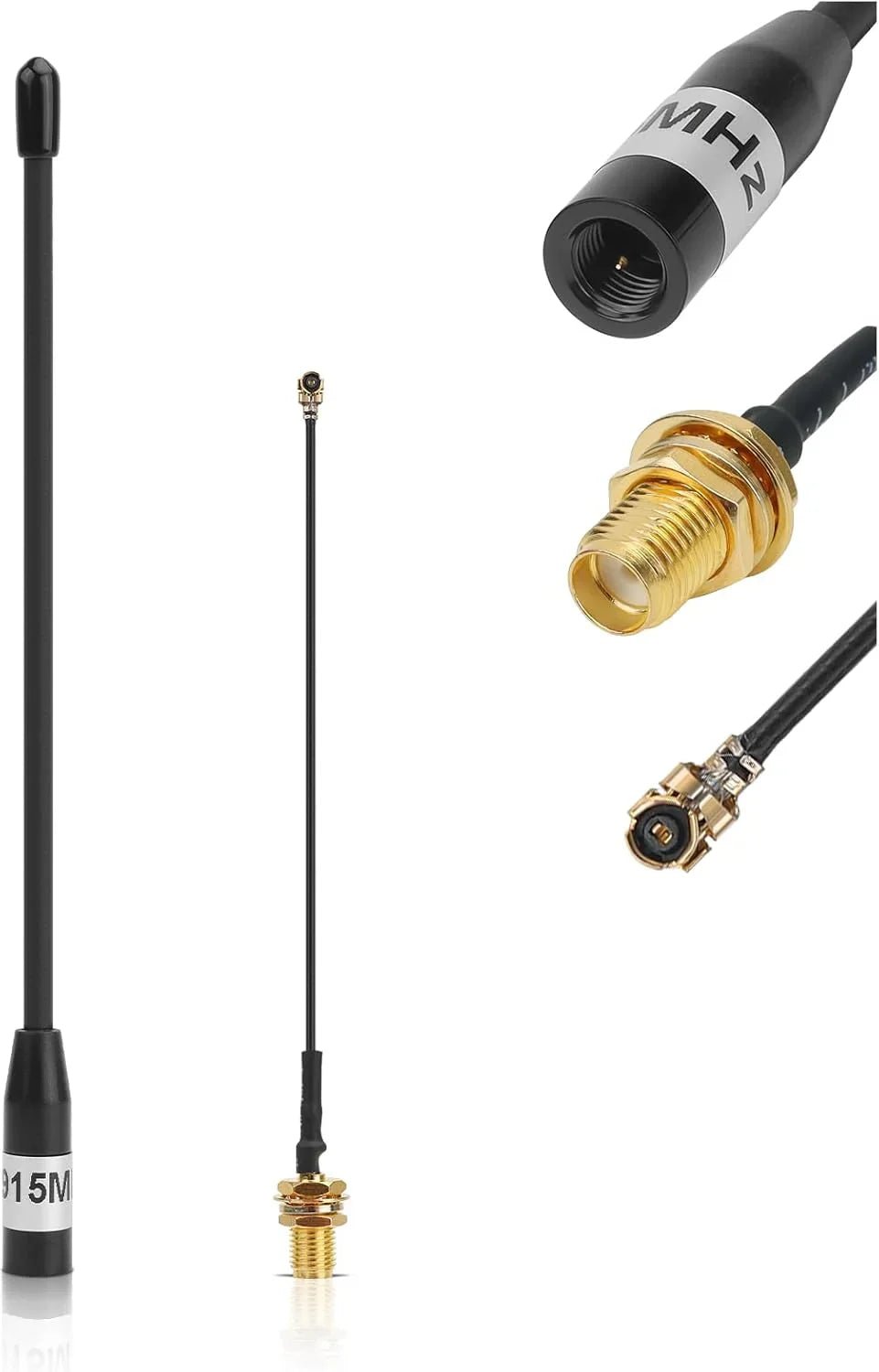 Meshnology 915MHz LoRa Antenna & SMA to U.FL Cable-High Performance, Durable, Long Range for Meshtastic & IoT Applications Pigtail Coaxial Cable-10PCS wireless device