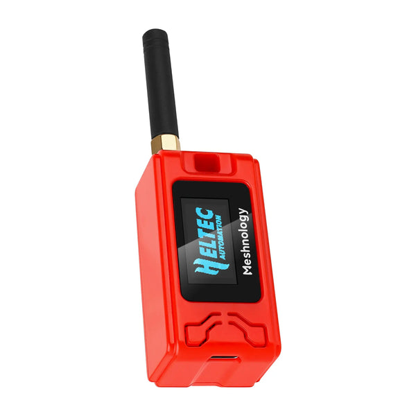 Meshnology N30 ESP32 LoRa V3 Pre-built Meshtastic Text Radio for Long Range LoRa N30 Only Case - Red (2 PCS) wireless device