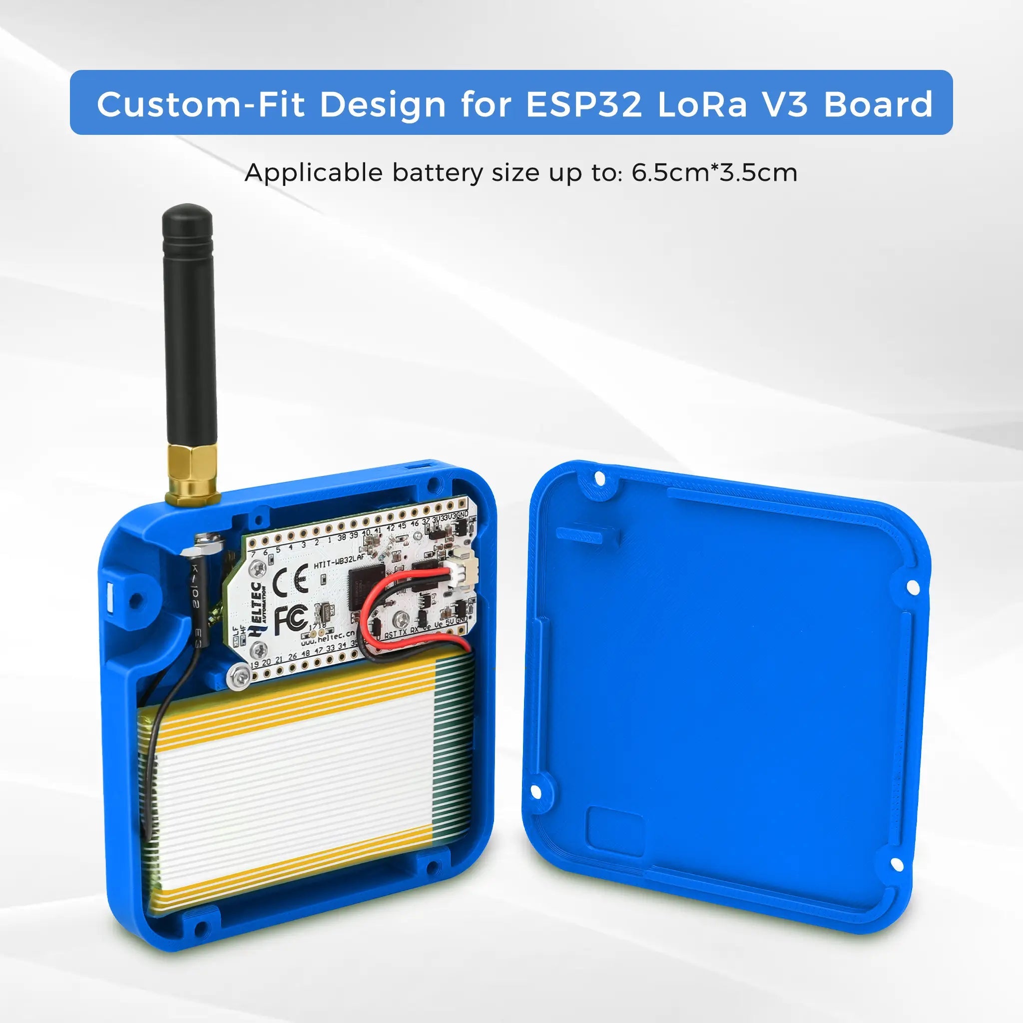 Meshnology—N32 - ESP32 LoRa V3 Dev Kit, Meshtastic Node Kit for LoRaWAN, IoT, Arduino Blue wireless device