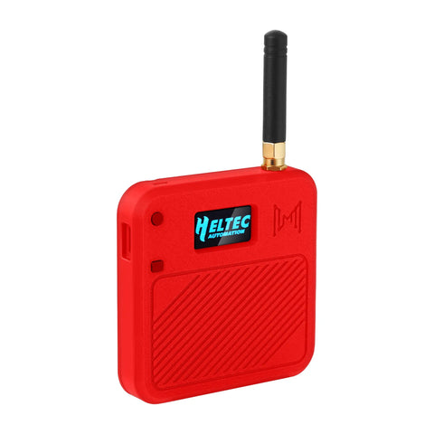 Meshnology—N32 - ESP32 LoRa V3 Dev Kit, Meshtastic Node Kit for LoRaWAN, IoT, Arduino Red wireless device