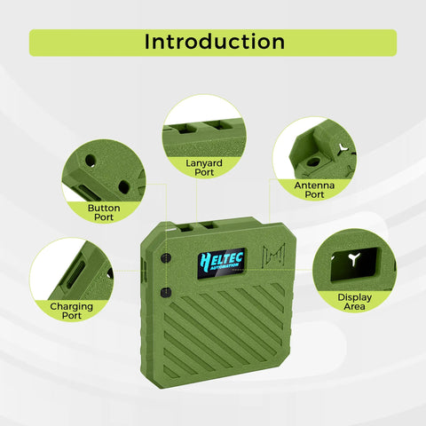Meshnology N33 - Meshtastic ESP32 V3 LoRa Texting Device Kit for LoRaWAN, Arduino IDE Green wireless device
