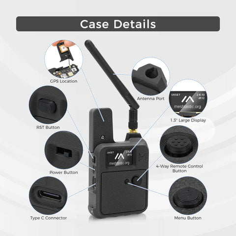 Meshnology N37 Wio Tracker L1 Meshtastic GPS Long Range LoRa Radio Device 1 Set (Board+Battery+Case) wireless device