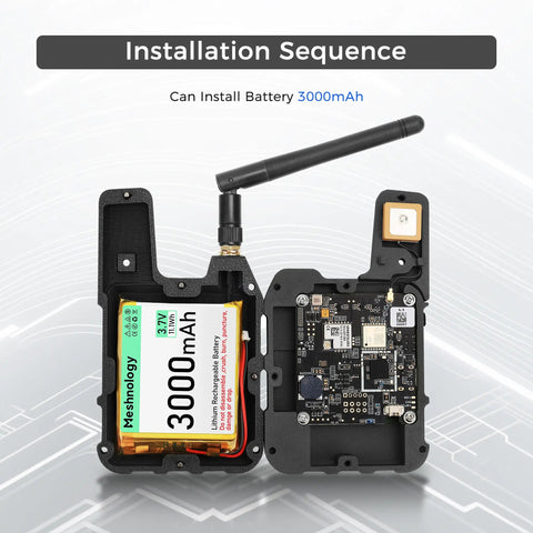 Meshnology N37 Wio Tracker L1 Meshtastic GPS Long Range LoRa Radio Device 1 Set (Board+Battery+Case) wireless device