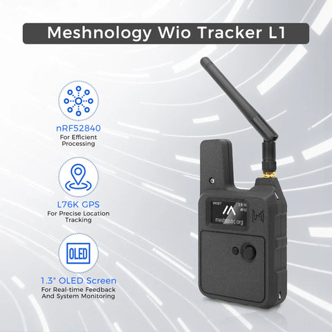 Meshnology N37 Wio Tracker L1 Meshtastic GPS Long Range LoRa Radio Device 1 Set (Board+Battery+Case) wireless device