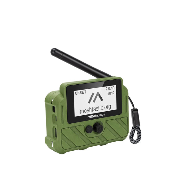 Meshnology N37E Wio Tracker L1 E-Ink Meshtastic GPS Tracker Long-Range LoRa Communication Green wireless device