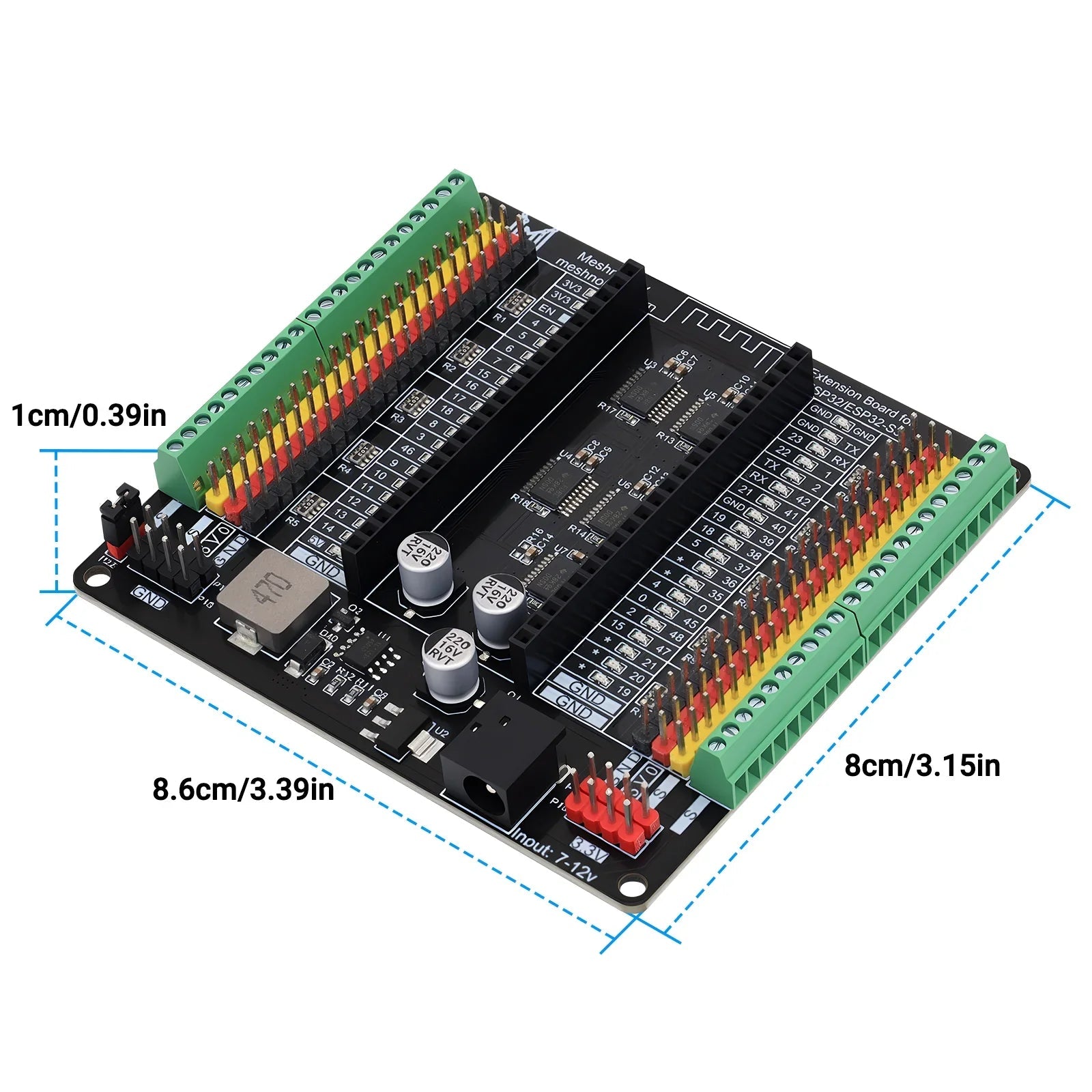Meshnology N40 - ESP32 Expansion Board for ESP32/ESP32-S3 Core Modules 2 PCS wireless device