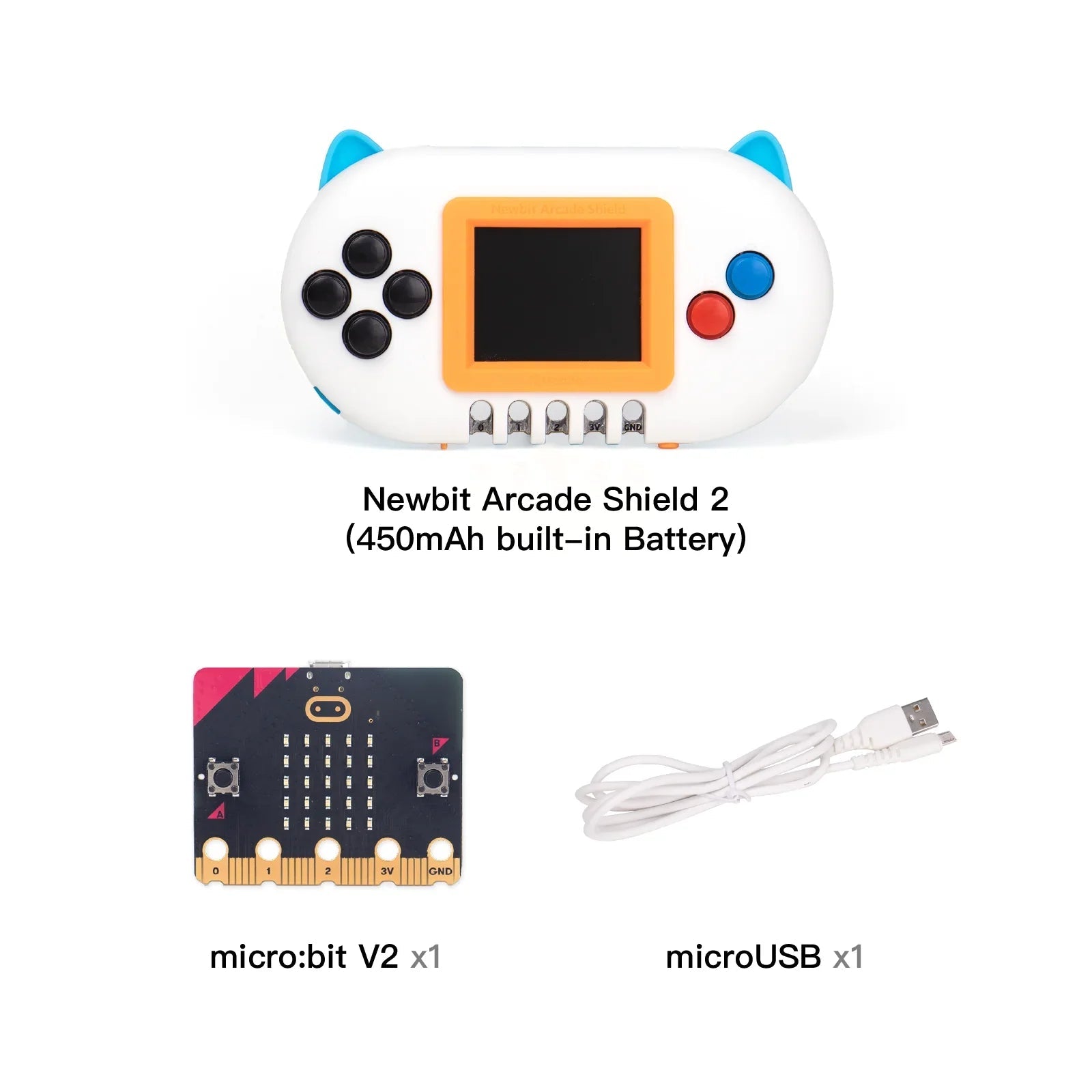 Meshnology Newbit Arcade Shield Expansion for BBC Microbit V2-Game Development & STEM Education Microbit Included wireless device
