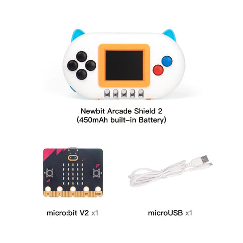 Meshnology Newbit Arcade Shield Expansion for BBC Microbit V2-Game Development & STEM Education Microbit Included wireless device