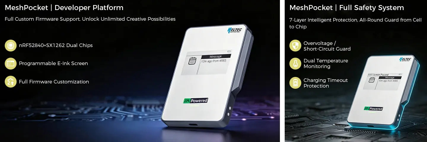 Mesh Pocket—M1 - Qi2 Heltec Wireless Charger, Meshtastic Magnetic Power Bank 10000mah 2