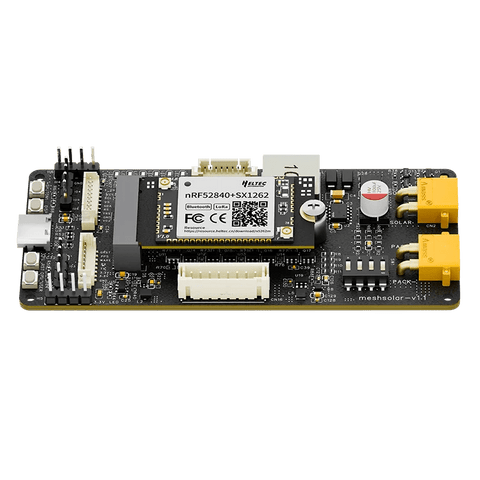 MeshSolar Li-ion BMS with Solar Charging Development Board, Support BLE and LoRa Connectivity for IoT Projects 860 - 870 MHZ wireless device