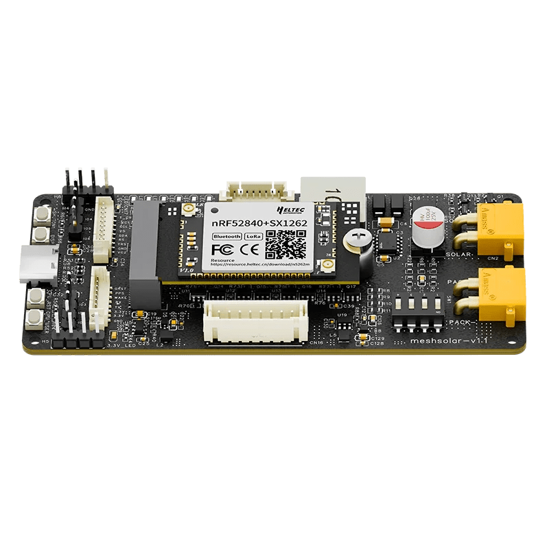 MeshSolar Li-ion BMS with Solar Charging Development Board, Support BLE and LoRa Connectivity for IoT Projects 860 - 870 MHZ wireless device