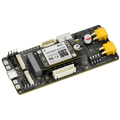 MeshSolar Li-ion BMS with Solar Charging Development Board, Support BLE and LoRa Connectivity for IoT Projects 860 - 870 MHZ wireless device