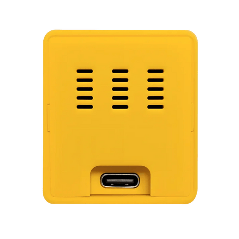 NMMiner NM-TV-154 ESP32 BTC Solo Miner & Desktop Clock - WiFi, OLED Display, USB Powered Yellow wireless device