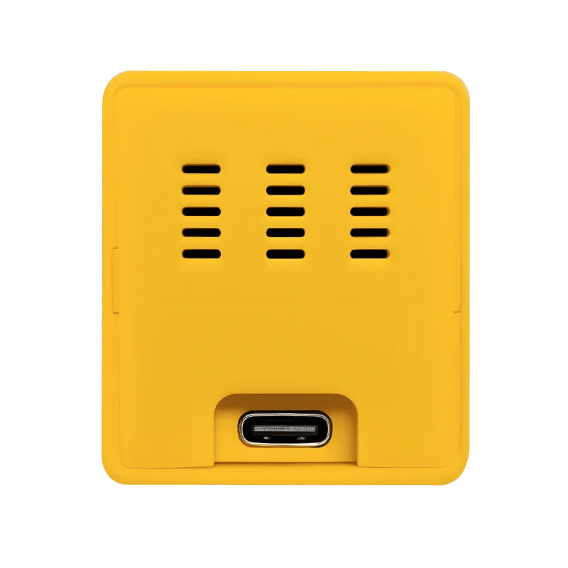 NMMiner NM-TV-154 ESP32 BTC Solo Miner & Desktop Clock - WiFi, OLED Display, USB Powered Yellow wireless device