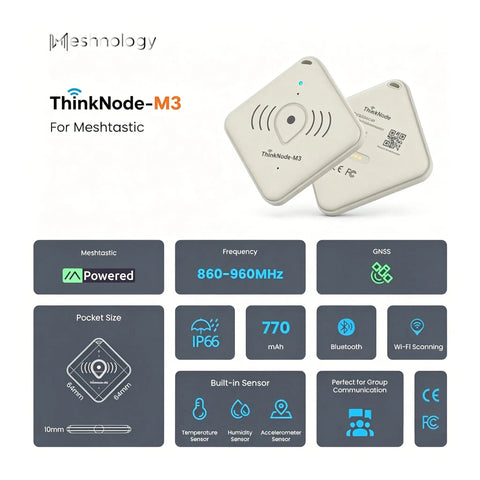 ThinkNode M3 LoRa GPS Tracker – Meshtastic Indoor & Outdoor GPS Tracking & Positioning Device Tracker wireless device